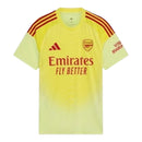 Camisa Arsenal Goleiro 25/26 - Torcedor Adidas Masculina - Amarela com detalhes em vermelho