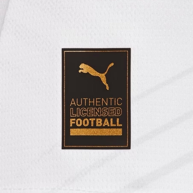 Camisa Red Bull Leipzig I 25/26 -  Puma Feminina - Branca com detalhes em vermelho