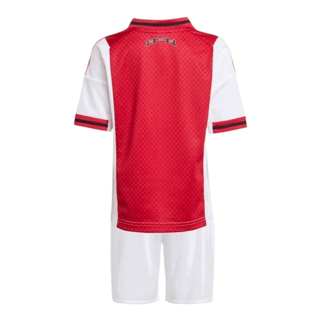 Kit infantil Ajax I 25/26 - Adidas - Branco e vermelho