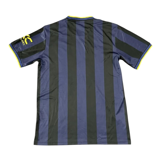 Camisa Manchester United III 25/26 - Torcedor Adidas Masculina - Preta e azul com detalhes em amarelo