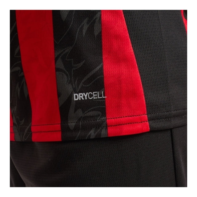 Camisa AC Milan I 25/26 -  Puma Feminina - Preta e vermelha com detalhes em cinza