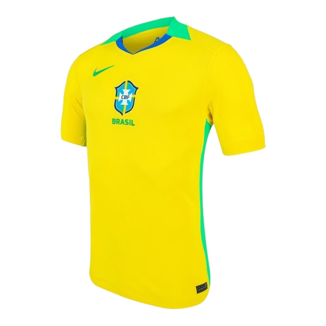 Camisa Seleção Brasileira I 25/26 - Torcedor Nike Masculina - Amarela com detalhes em verde