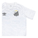 Camisa Santos Pré-jogo 25/26 - Torcedor Umbro Masculina - Branca com detalhes em cinza