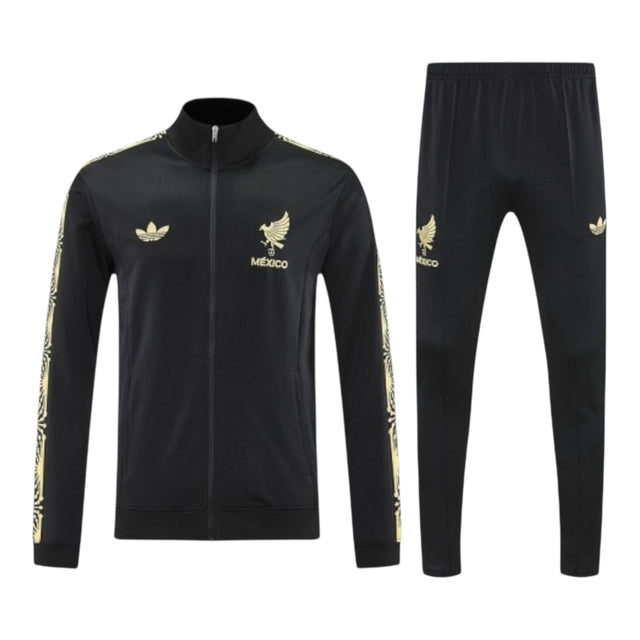Conjunto Seleção México I 25/26 - Masculino Adidas - Preto com detalhes em dourado