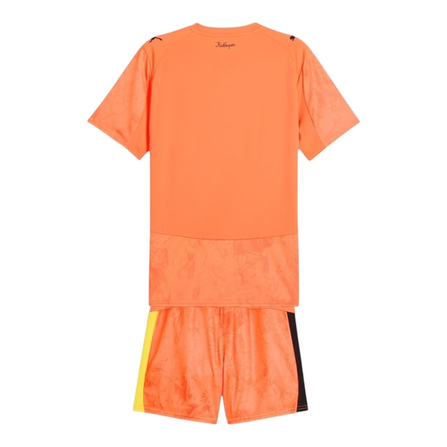 Kit Infantil Manchester City Edição especial Mundial de Clubes Goleiro II 25/26 - Puma - Laranja