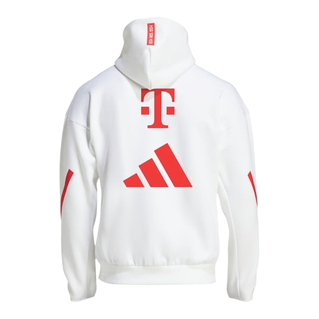 Jaqueta Corta-Vento Bayern de Munique Hino 25/26 - Masculina Adidas - Branca
