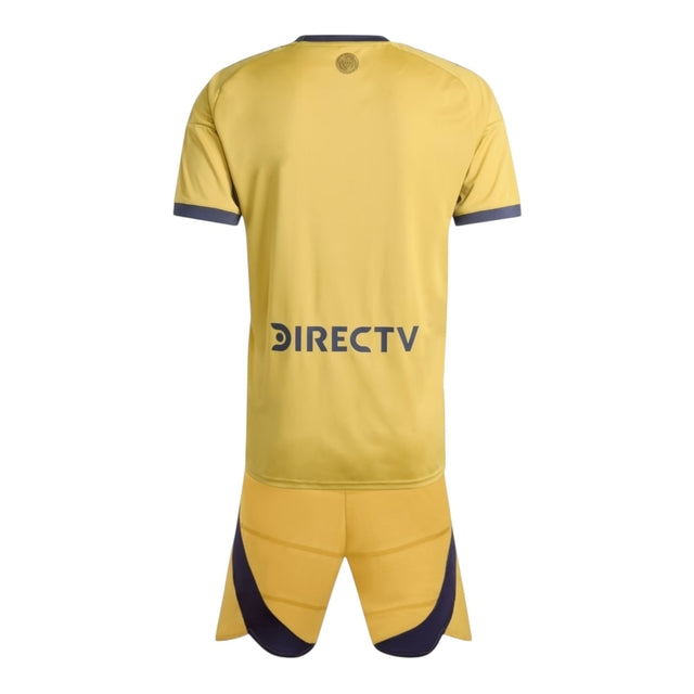 Kit Infantil Boca Juniors II 25/26 - Adidas - Amarelo com detalhes em azul