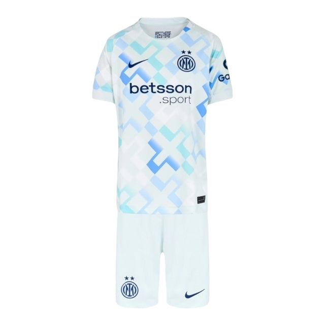 Kit Infantil Inter de Milão II 25/26- Nike - Branco com detalhes em azul e verde