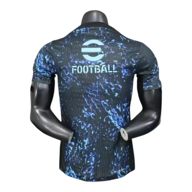Camisa Inter de Milão Pré-jogo 25/26 - Jogador Nike Masculina - Preta com detalhes em azul