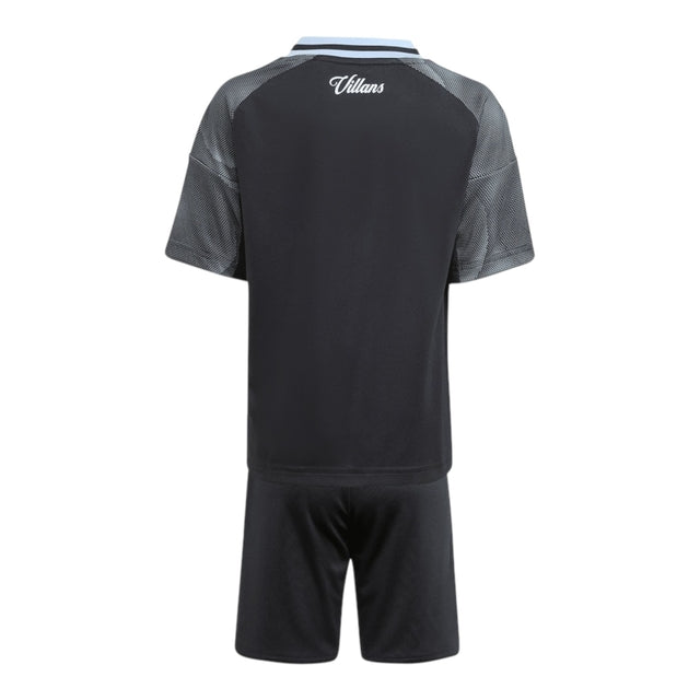 Kit Infantil Aston Villa II 25/26 - Adidas - Preto
