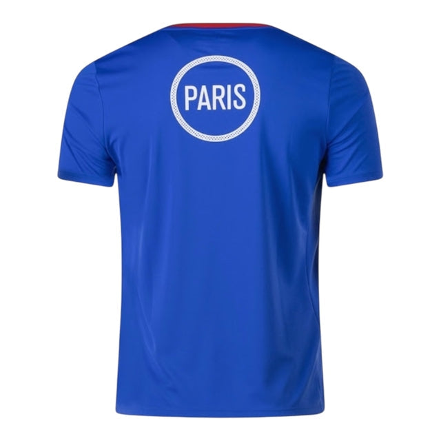 Camisa Paris Saint-German Pré-jogo 25/26 - Torcedor Nike Masculina - Azul e vermelha
