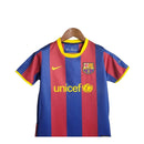 Kit Infantil Retrô Barcelona I 2010/2011 - Nike - Azul e vermelho com detalhes em amarelo