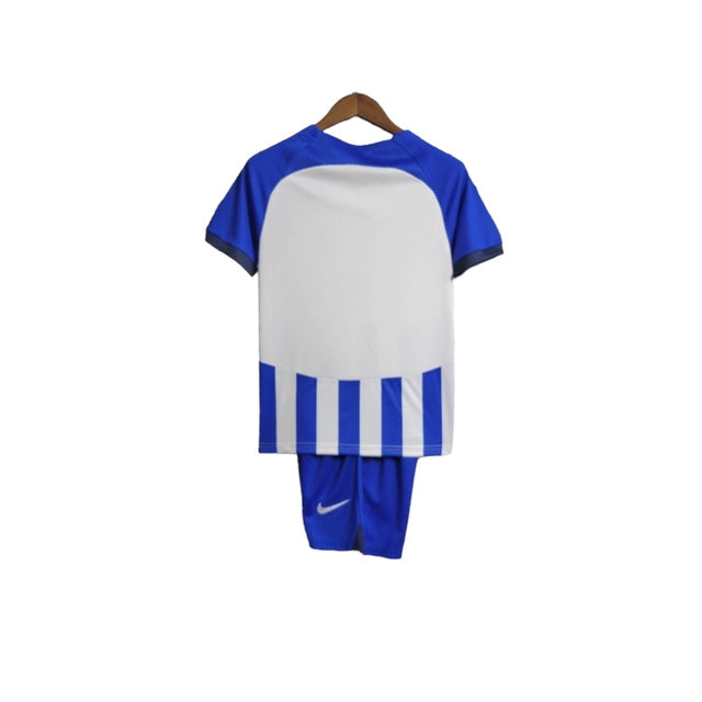 Kit Infantil Brighton I 23/24 - Nike - Branco e Azul