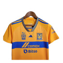 Kit Infantil Tigres I 23/24 - Adidas - Amarelo com detalhes em azul