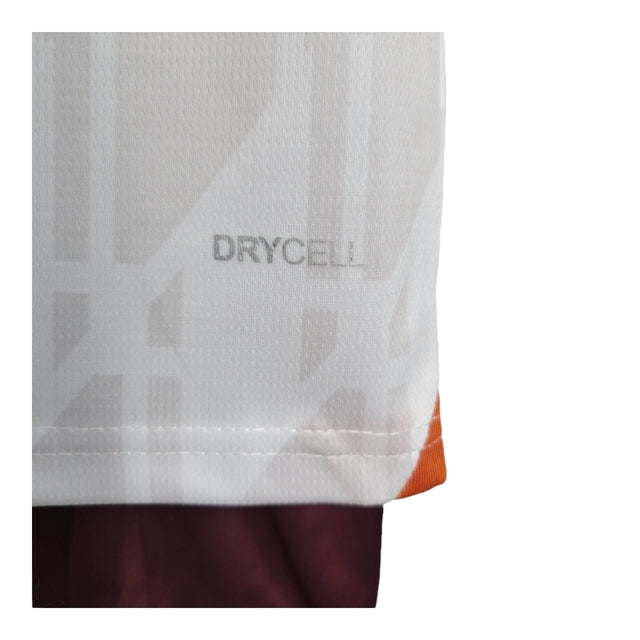 Kit Infantil Manchester City II 23/24 - Puma - Branco com detalhes em vinho e laranja