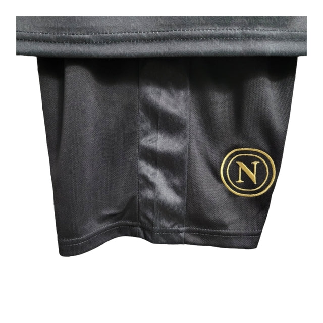 Kit Infantil Napoli II 23/24 - EA7 - Preto com detalhes em verde