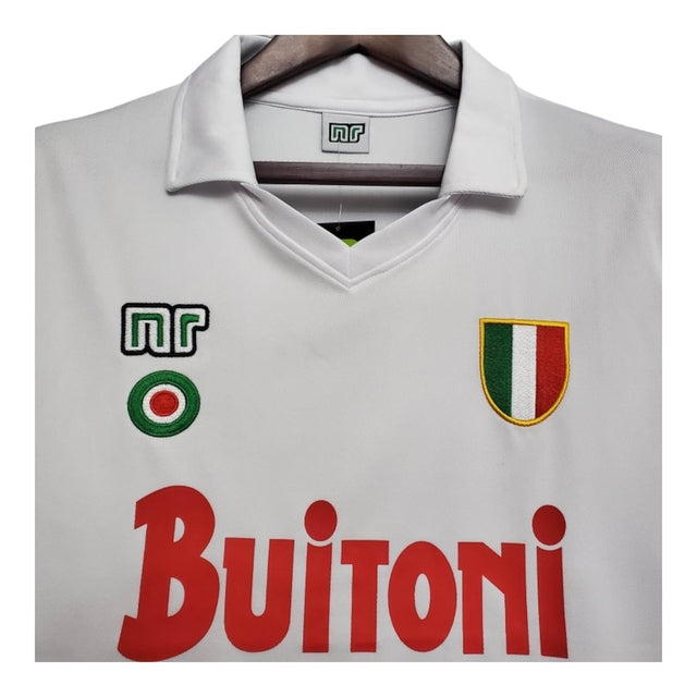 Camisa Retrô Napoli II 1987/1988 - Ennere Masculina - Branca