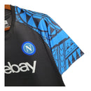 Camisa Napoli I Treino 23/24 - Torcedor EA7 Masculina - Preta com detalhes em azul