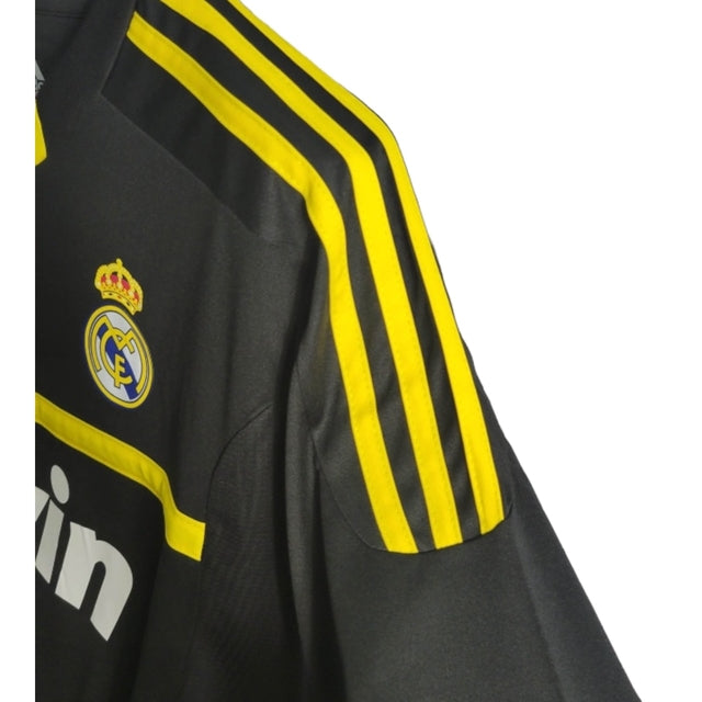 Camisa Retrô Real Madrid Goleiro 11/12 - Masculina Adidas - Preta com detalhes em amarelo