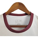 Camisa Flamengo Pré Jogo 2024 - Torcedor Adidas Masculina - Branca com detalhes em bege e vinho