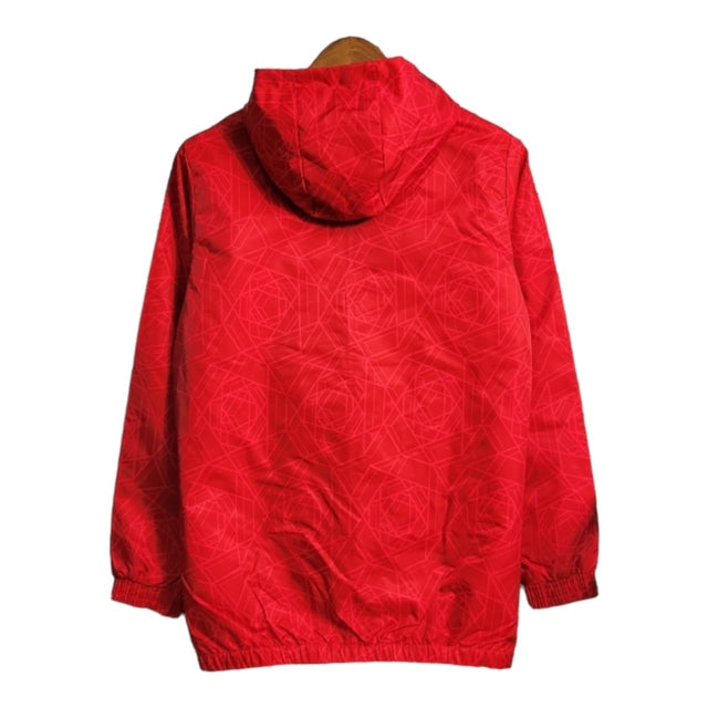 Jaqueta Corta-Vento Manchester United 23/24 - Masculina Adidas - Vermelha