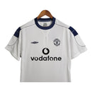 Camisa Retrô Manchester United II 99/00 - Masculina Umbro - Branca com detalhes em azul