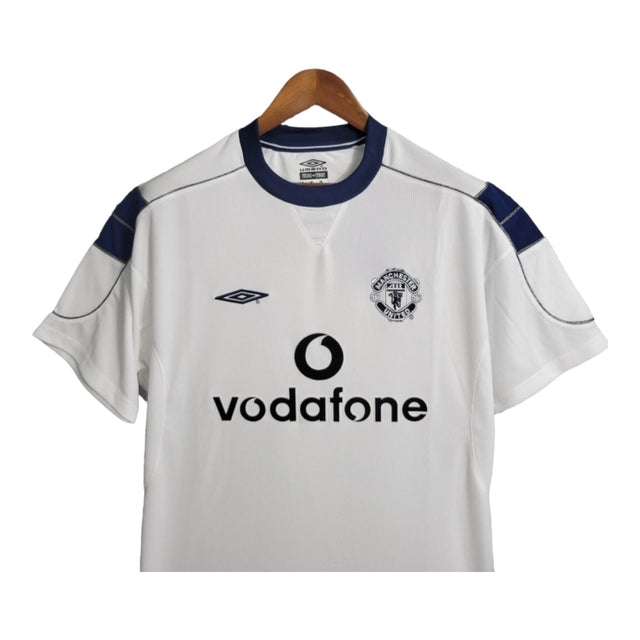 Camisa Retrô Manchester United II 99/00 - Masculina Umbro - Branca com detalhes em azul