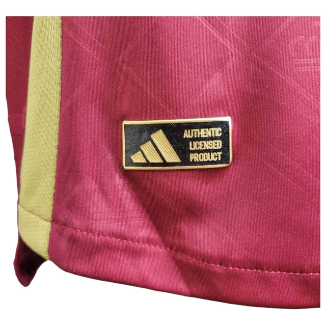 Camisa Bélgica I 24/25 - Jogador Adidas Masculina - Vermelha com detalhes em dourado e preto
