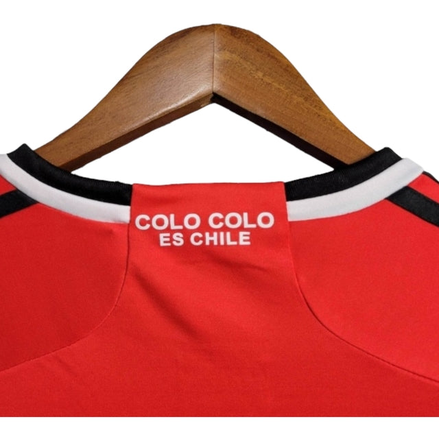 Camisa Colo Colo do Chile II 24/25 - Torcedor Adidas Masculina - Vermelha com detalhes em preto e branco
