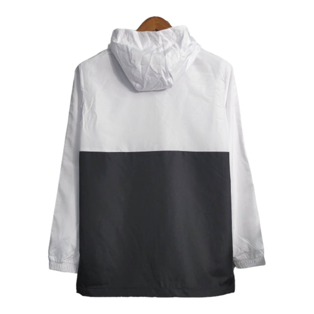 Jaqueta Corta-Vento Arsenal 23/24 - Branca com detalhes em preto e cinza