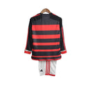 Kit Infantil Flamengo I 24/25 manga longa - Adidas - Vermelho e preto