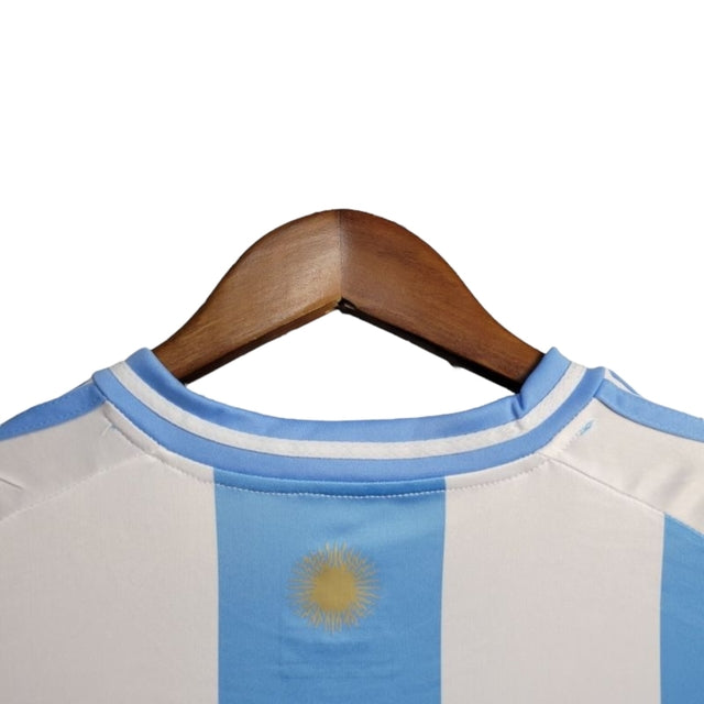 Camisa Seleção da Argentina I 24/25 -  Adidas Feminina - Branca com listras em azul