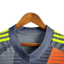Camisa Seleção da Alemanha Goleiro 24/25 - Torcedor Adidas Masculina - Cinza com detalhes em laranja e amarelo