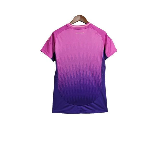 Camisa Seleção da Alemanha II 24/25 -  Adidas Feminina - Rosa com detalhes em roxo