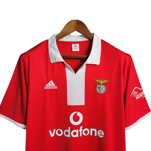Camisa Retrô Benfica 2004/2005 - Adidas Masculina - Vermelha com detalhes em branco