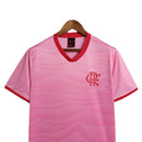 Camisa Flamengo 23/24 - Torcedor Masculina - Rosa com detalhes em vermelho