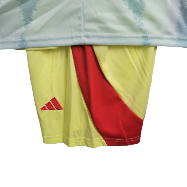 Kit Infantil Colombia II 24/25 - Adidas - Amarelo com detalhes em cinza e vermelho