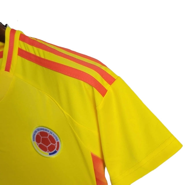 Kit Infantil Colombia I 24/25 - Adidas - Amarelo com detalhes em laranja e azul