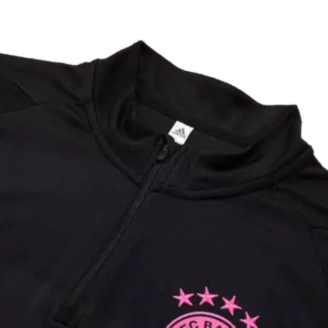 Conjunto Bayern de Munique Treino 23/24 - Masculino Adidas - Preto com detalhes em rosa e verde