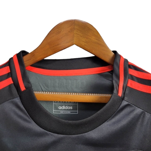 Camisa Seleção da Colômbia II 24/25 -  Adidas Feminina - Preta com detalhes em laranja