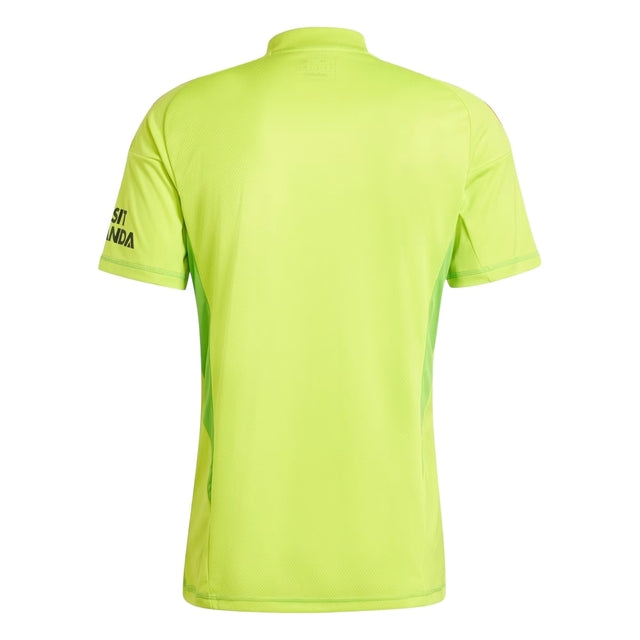 Camisa Arsenal Goleiro 24/25 - Torcedor Adidas Masculina - Verde com detalhes em laranja