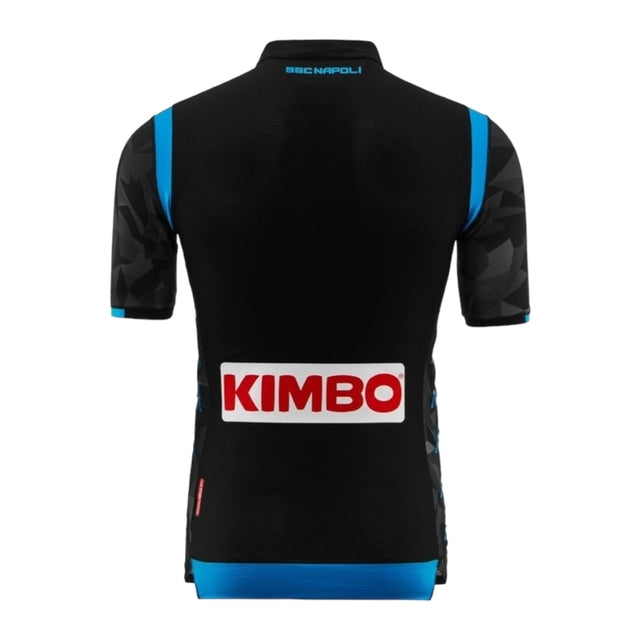 Camisa Retrô Napoli II 2018/19 - Masculina Kappa - Preta com detalhes em azul
