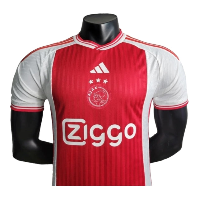 Camisa Ajax I 23/24 - Jogador Adidas Masculina - Vermelha e branca
