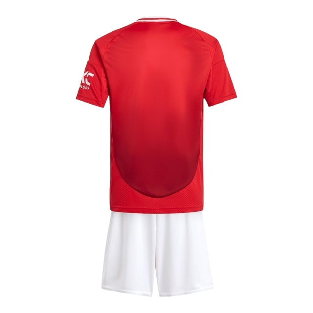 Kit Infantil Manchester United I 24/25 - Adidas - Vermelho
