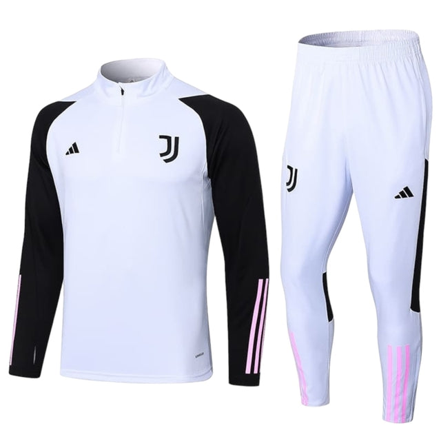 Conjunto Juventus Treino 24/25 - Masculino Adidas - Branco e preto