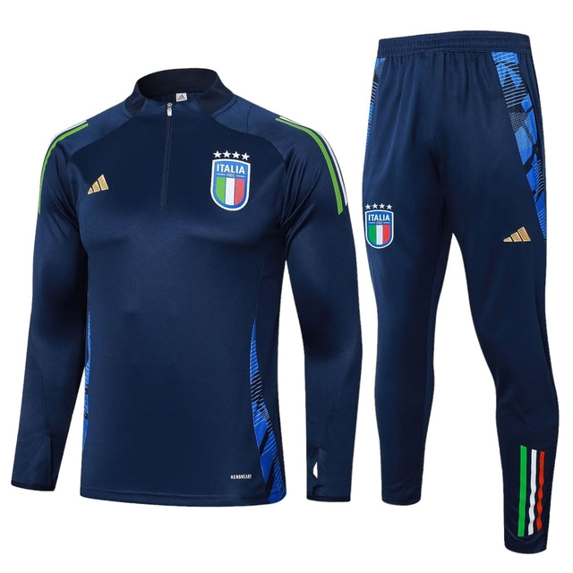 Conjunto Seleção Itália Treino 24/25 - Masculino Adidas - Azul