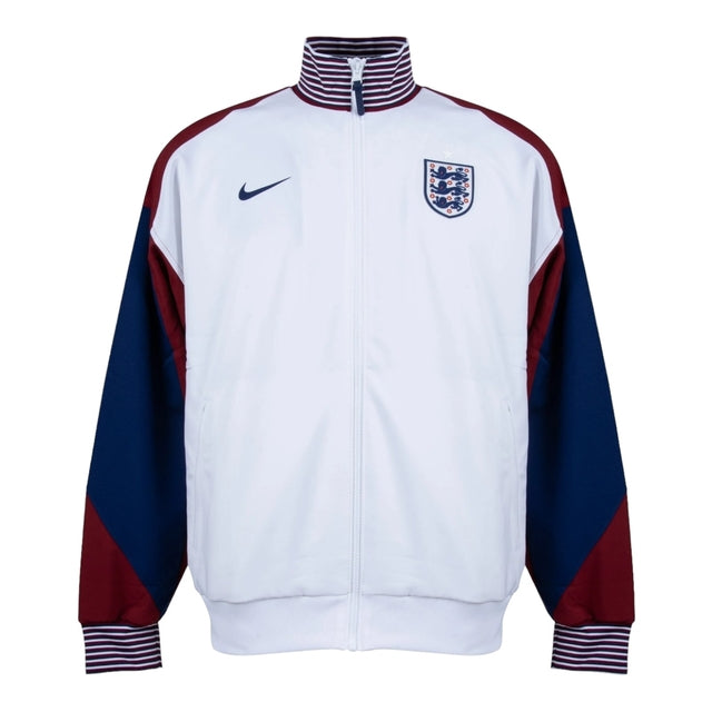 Jaqueta Corta-Vento Seleção Inglaterra I 24/25 - Masculina Nike - Branca com detalhes em azul e vermelho