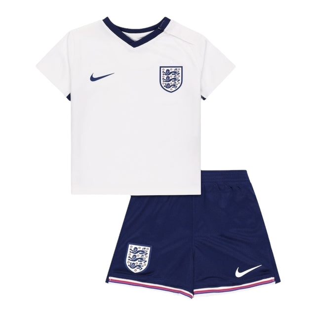 Kit Infantil Seleção da Inglaterra I 23/24 - Nike - Branco com detalhes em azul e vermelho