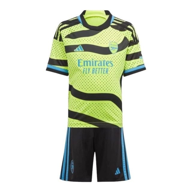 Kit Infantil Arsenal II Adidas 23/24 - Verde com detalhes em preto e azul
