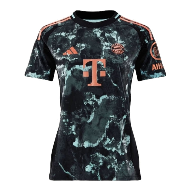Camisa Bayern de Munique II 24/25 -  Adidas Feminina - Preta com detalhes em verde e marrom